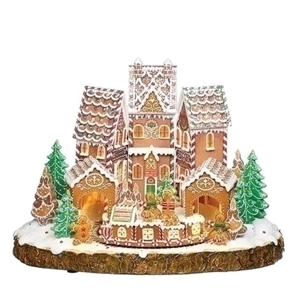 Amazon.com: Roman LED Gingerbread Musical House Rotating Train